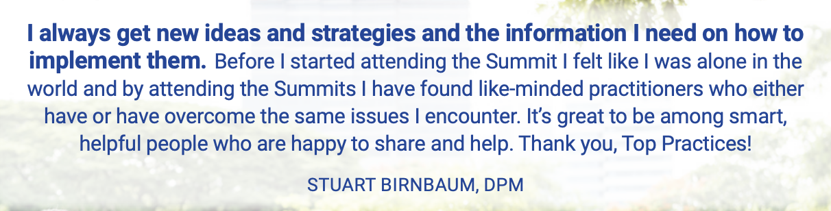 Dr. Birnbaum Summit Testimonial
