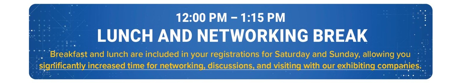 Lunch and Networking Break